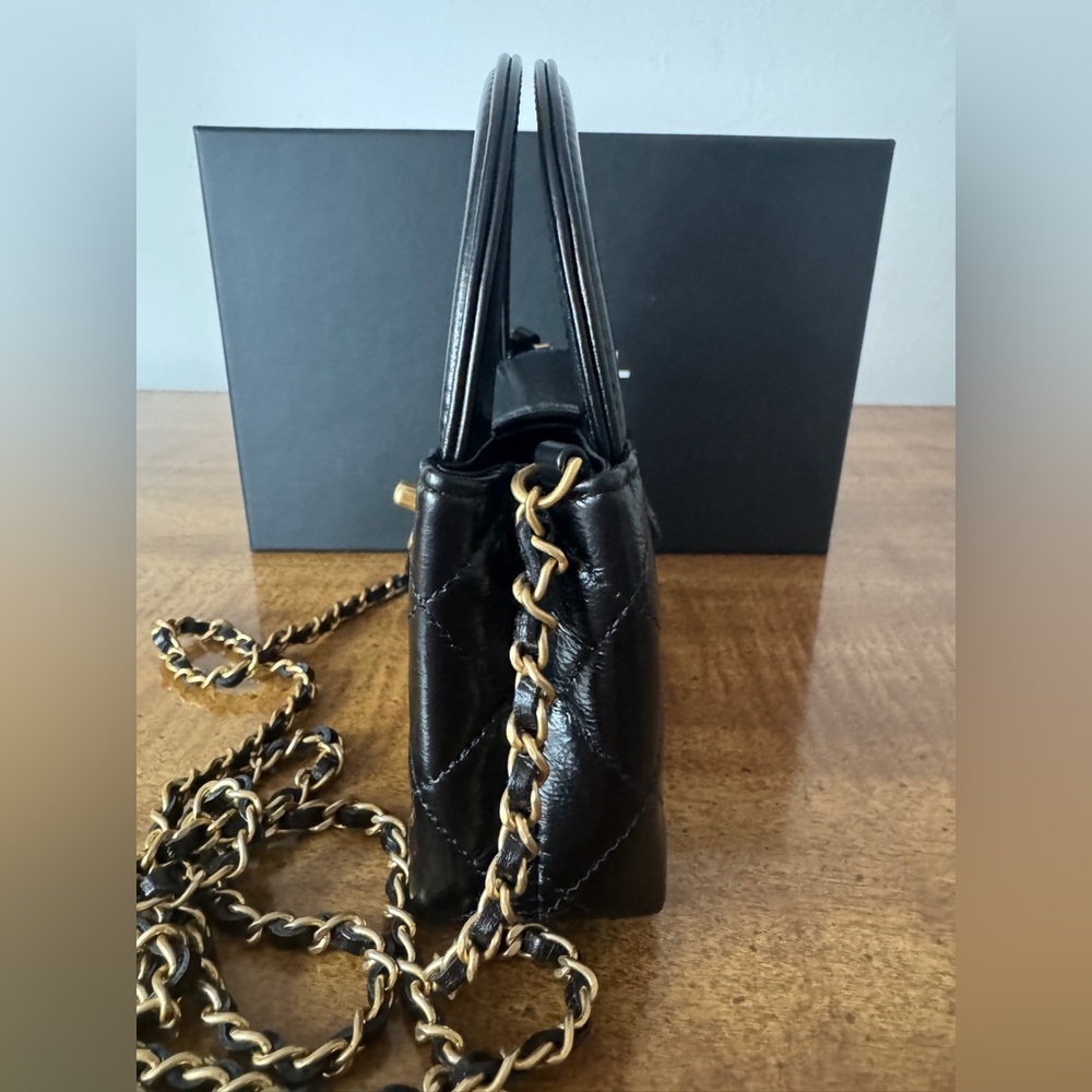 CHANEL Black Quilted Mini Kelly Bag with GHW - Picture 5 of 13